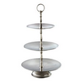 Hammered Stainless Steel 3 Tier Serving Stand